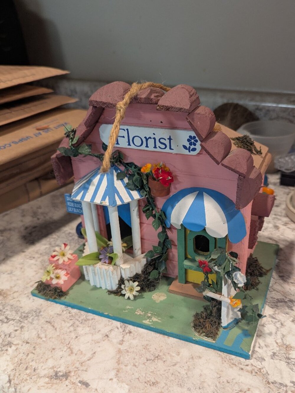 Decorative Wooden "Florist" Shop Novelty Birdhouse